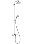 Душевая система Hansgrohe Croma 220 Showerpipe 27223000 термостат, верхний/ручной душ, цвет: хром