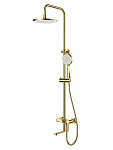 Душевая система ESKO Sochi ST260SCGold (ST260SCG ) настенная, ручной/верхний душ, излив, золото