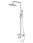 Душевая система ESKO Bangkok ST250BG  настенная, ручной/верхний душ, поворотный излив, хром