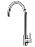 Смеситель для кухни Sancos Stainless однозахватный, поворотный R излив, нержавеющая сталь SC12001SS
