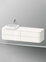 Тумба под раковину слева Duravit Happy D.2 Plus 1600х408х550 4 ящика, белый глянец HP4973L2222 — изображение 2