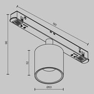 Трековый светильник Maytoni Alfa S (Альфа Эс) TR132-4-7W-DS-B Exility 2700-6000K 7Вт 50° Dim Smart, IP20, черный