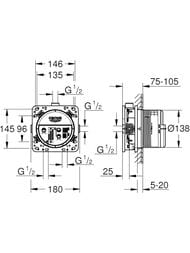 ���������� ����� ������������� ��������� Grohe Rapido SmartBox ������������� 35600000
