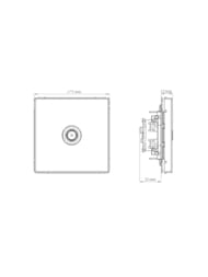 Розетка Systeme Electric ARTGALLERY ТВ проходная 4DB, механизм, мокко, GAL000692