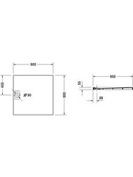 ������� ������ Duravit Stonetto 900�900 ���������� � ������������, �������� 720146680000000
