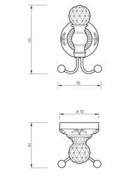 ������ Migliore Cristalia 16838 ���������, �������, ����: ������/SWAROVSKI