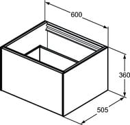 ����� ��� �������� Ideal Standard CONCA (600x505x360) 1 ����, ������ ���� T3982Y5