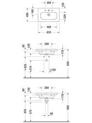 ���������� DURAVIT DuraStyle 635�400�170 1 ���. ��� ����., � ��������� 2337630000