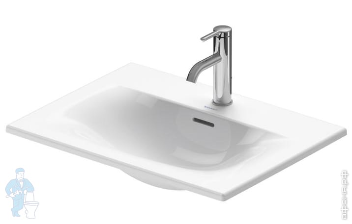 Умывальник Duravit Viu 600х450 встраиваемый, 1 отверстие под смеситель ...