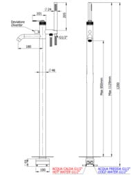 Смеситель для ванны Remer Atelier AL08RP, медь брашированная — миниатюра 2