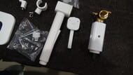 Уценка! Смеситель IDDIS Axes 004WTS0i08 встраиваемый, однозахватный с гигиеническим душем, белый