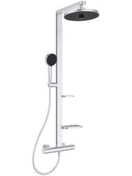 Душевая система Ideal Standard Alu+ BD583SI термостат, верхний/ручной душ, алюминий, цвет: серебро