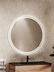 Зеркало SANCOS Bella (D900) с LED подсветкой, сенсорный выключатель, пластиковый короб  BE900