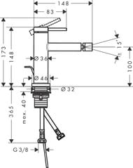 ��������� Hansgrohe Tecturis S ��� ����, � ������ ��������, ����������� ������ 73201140