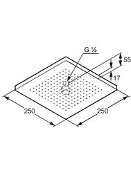������� ��� KLUDI A-QA DN15 ���������� 250�250��, ���� 6653105-00