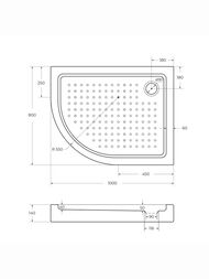 ������� ��������� ������ CEZARES (1000�800�150) ������������� TRAY-A-RH-100/80-550-15-W-R