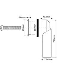Решетка перелива McAlpine SG-50CP-OF дизайн "мерседес", 50мм