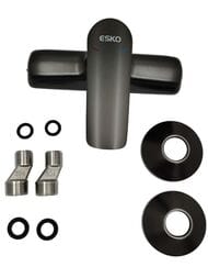 Смеситель для душа ESKO Lagos Gun Metal настенный, однозахватный, без душевого гарнитура LG80GM