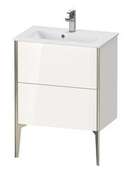 Тумба напольная Duravit XViu 610х594х390 2 ящика, белый глянец/шампань XV44880B122 — миниатюра 1
