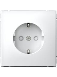 Розетка Systeme Electric ARTGALLERY с заземлением, шторка, 16А, белая, GAL000145