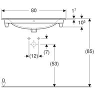 �������� Geberit Renova Plan (800�480�168) ������������, ���. ��� ���������, � ��������� 122280000