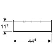 Полка настенная с крючками Geberit Smyle Square (450х143х148) темно-серый 500.362.JK.1