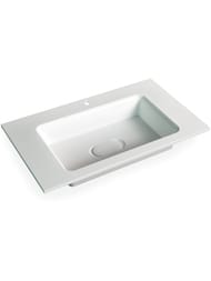 Раковина мебельная Jorno Modul 100 (970х450х200) на 1 отверстие, литьевой мрамор,белая Mol.08.100/W