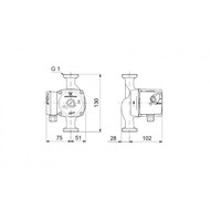 ����� �������������� GRUNDFOS UPS 15-60 130, 70��, ��� ����, 96281471