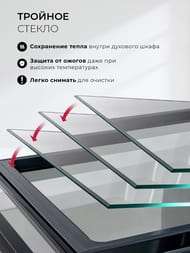 Духовой шкаф LEX EDM 1001 ONE BL (595х595х575) электрический, чёрный CHAO000465