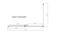 Душевой уголок Vincea Dice 1100x2000x900 VSR-4D1011CL прямоугольная xром — миниатюра 3