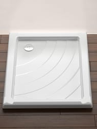 Душевой акриловый поддон RAVAK Kaskada Aneta 75x90 LA (755x905x95) установка в пол/на ножки, белый — миниатюра 3