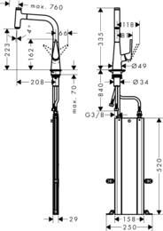 ��������� Hansgrohe Talis Select M51 ��� ����� 220 �������� �����, ����� 73852800