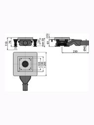 ������� ���� Alcaplast APV110 (130�130/40) ������� ��������, ��� �������, ������ �����������