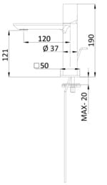 Смеситель для раковины Remer Edge EG710CFP, черный брашированный хром — миниатюра 2
