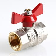 Кран шаровый 3/4"ВВ VALTEC BASE красная бабочка VT.217.N.05