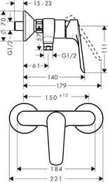 ��������� Hansgrohe Logis E 71602000 ��� ���� ������������, ���������, ����