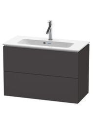 Тумба под раковину Duravit L-Cube 820х550х391 подвесная, 2 ящика, графит матовый LC625708080 — миниатюра 1