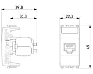 ������� Vimar RJ45 NETSAFE CAT6A FTP, �����, 20339.16.B