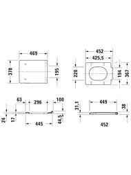 Сиденье Duravit Vero Air без автоматического опускания, петли сталь 0022010000