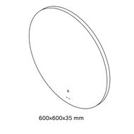 ������� AM.PM X-Joy (600�600�35) �������, � LED-����������, ��- �������� M85MOX40601S