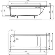 ����� ��������� Ideal Standard CONNECT AIR 1700�750�465 �������������, ��� �����, ����� E106401