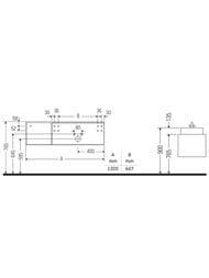 ����� ��� �������� Duravit Zencha 281�1300�550��, ���������, ���� ���.���/������ ZE4819030800000