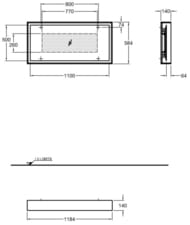 ������� Geberit Citterio (1184�584�140) � ����������, ������������� ������, ������� ��� 500.570.JI.1