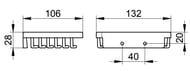 Корзинка для мыла Keuco 132х106 мм, настенная, съемная, хром 24941010000