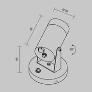 Настенный светильник Maytoni Scope (Скоуп) O025WL-01B, GU10х1 50Вт IP 65, черный — изображение 3