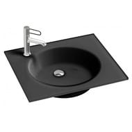 Раковина Jacob Delafon Odeon Rive Gauche 60см с 1 отверстием, черный матовый EB2560-DE2