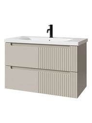 Тумба под раковину Caprigo TERMIN META 90 (870х550х428) подвесная, 2 ящика, grigio seta 37113EML-050