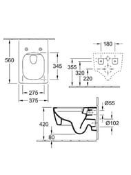 ������ ��������� Villeroy & Boch Memento 2.0 4633R0R7 ������������, Pure Black CeramicPlus