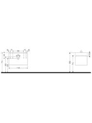 Тумба под раковину Duravit L-Cube 1184х544х459 подвесная, 2 ящика, белый матовый LC627901818 — изображение 5