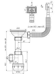 ����� ��� ����� ���� 3.1/2"�40 � ������ ��������, A0145S